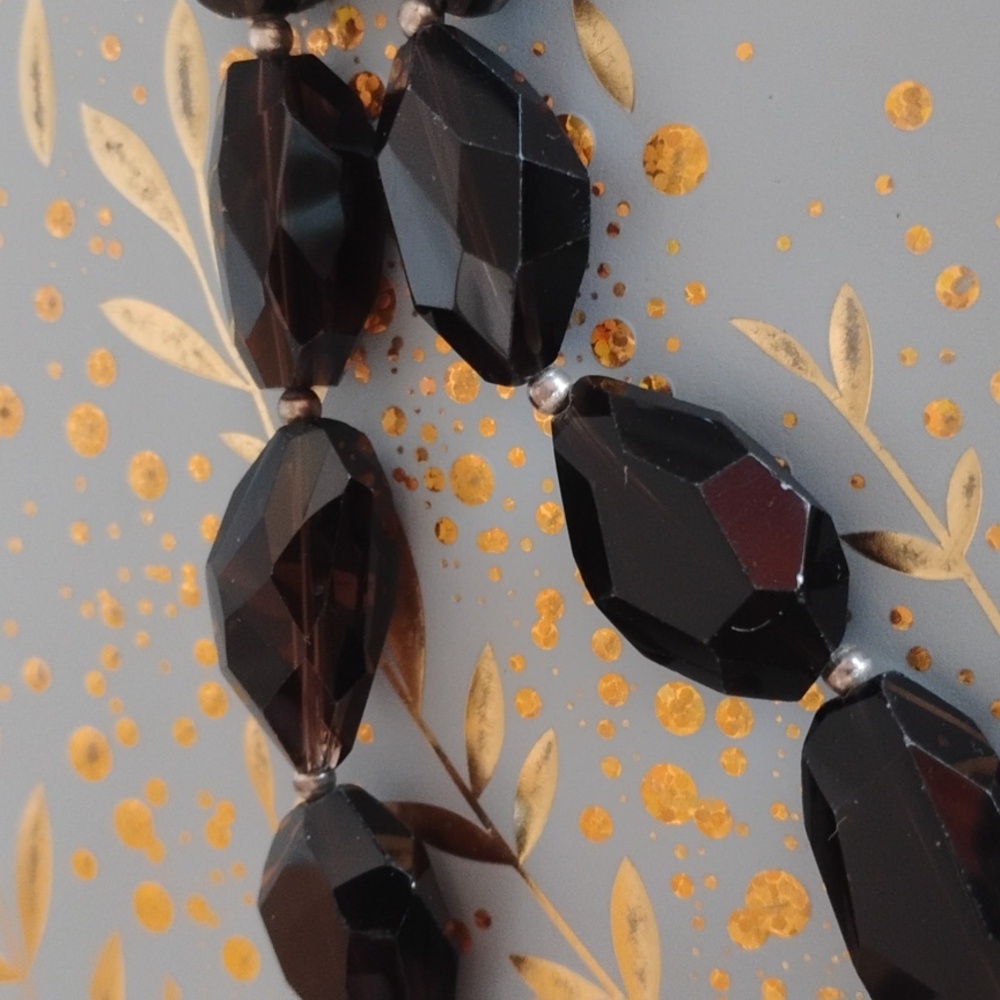 High Faceted Smoky Quartz Necklace - Picture 9 of 9